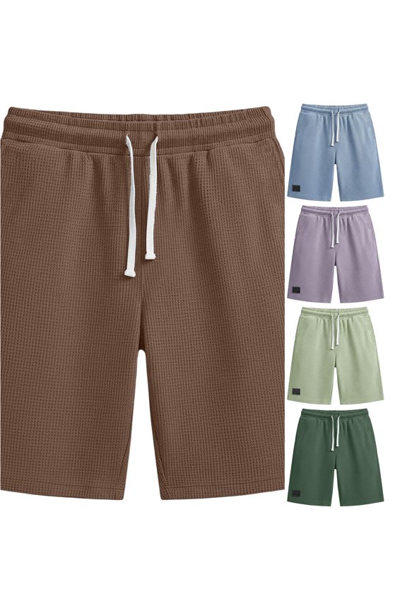 Breathable Knit Casual Shorts for Lightweight Summer Athletic Comfort Fit Men Shorts Men Cargo Shorts for Men Elastic Waist Mens Shorts Baggy Raid Graphic Mans Running Shorts Flashy Shorts