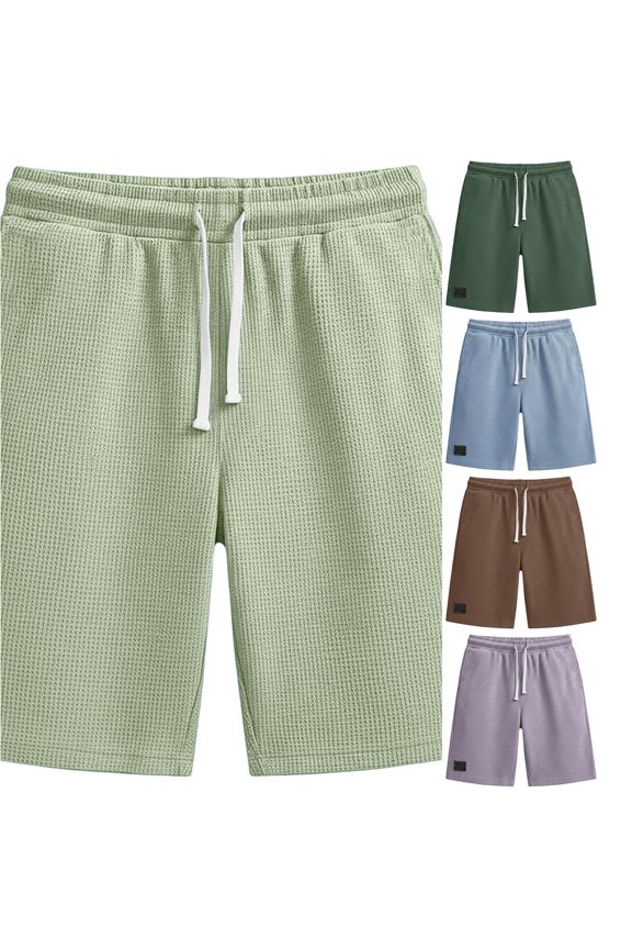 Breathable Knit Casual Shorts for Lightweight Summer Athletic Comfort Fit Men Shorts Men Cargo Shorts for Men Elastic Waist Mens Shorts Baggy Raid Graphic Mans Running Shorts Flashy Shorts
