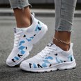 thumbnail image 1 of Breathable Knit Sneakers for Women Men, Lightweight Flexible Running Shoes with Camo Print, Comfortable Fashion Sport Walking Athletic Shoes, 1 of 6