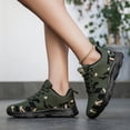 thumbnail image 1 of Breathable Knit Sneakers for Women Men, Lightweight Flexible Running Shoes with Camo Print, Comfortable Fashion Sport Walking Athletic Shoes, 1 of 8