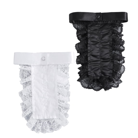 Breathable Lace Detachable Collar Set White Black Victorian Fashion ...