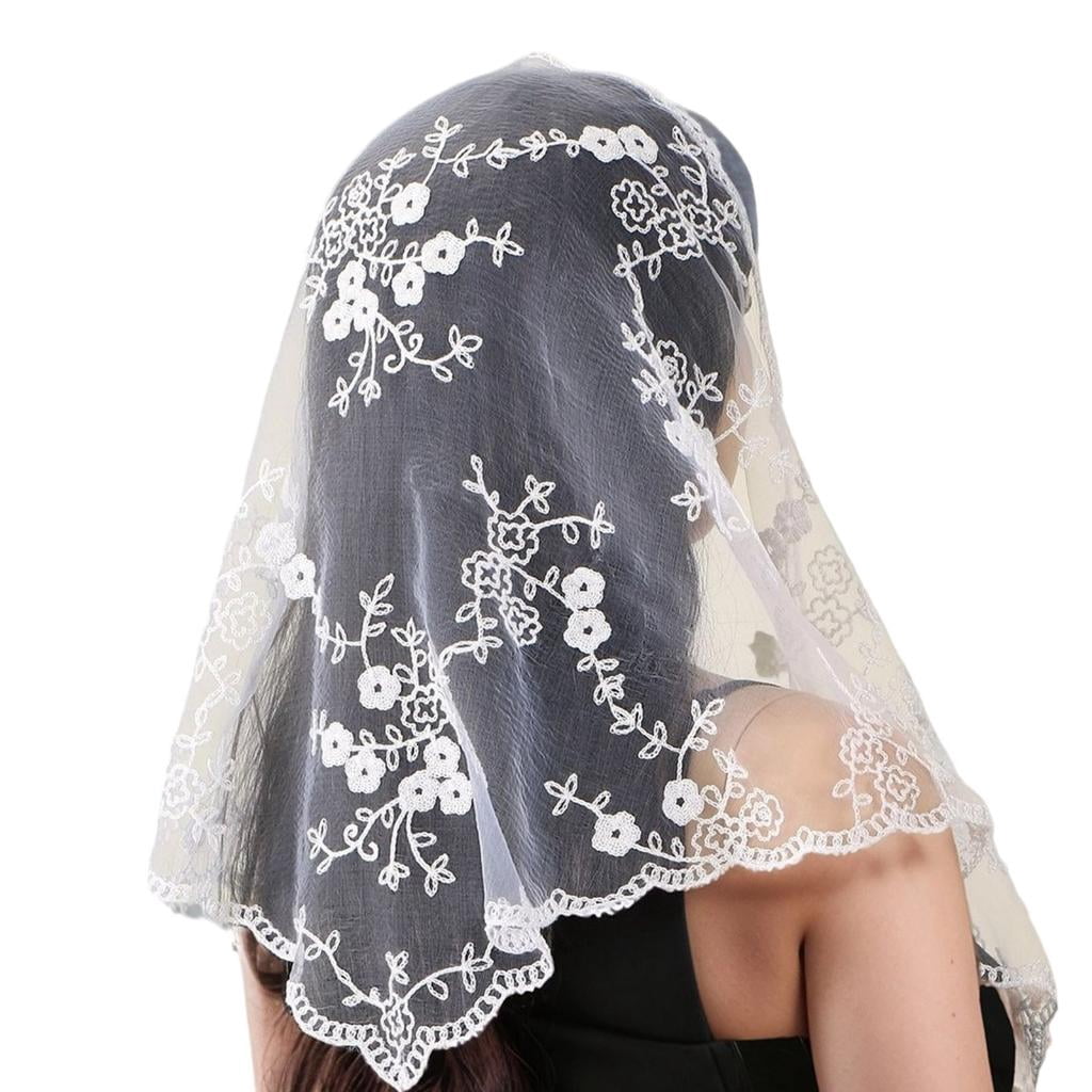 Breathable Lace Triangular Scarf For Women Soft Head Accessory Skin ...