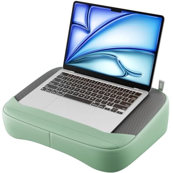 Breathable Laptop Pillow, Ultra Lightweight Lap Desk with Cushion, Computer Pillows for Laptop with Partitioned Storage Bag, Designer Stopper - Lap Pad Fits up to 15.6 Inch Laptops