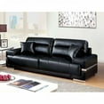 thumbnail image 1 of Breathable Leatherette Sofa, Black, 1 of 2