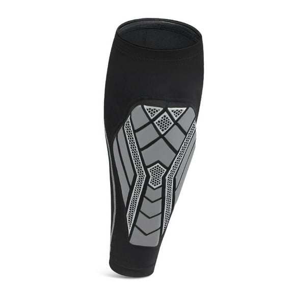 Breathable Leg Sleeve Soccer Shin Guards Sleeve Reduce Shocks Injury (Black XL)