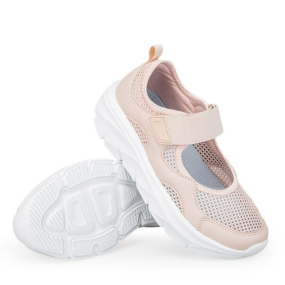 Breathable Lightweight Adjustable Diabetic Shoes Wide Width Air Cushion Walking Sneakers for Women Swollen