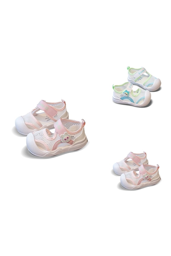 Breathable Lightweight Closed Toe Toddler Boys Sandals, Soft Sole Non- Casual Footwear for Daily Wear Outdoor Play, Quick Dry Water Shoes Comfy Barefoot Walking Summer Beach Baby Girl Boy