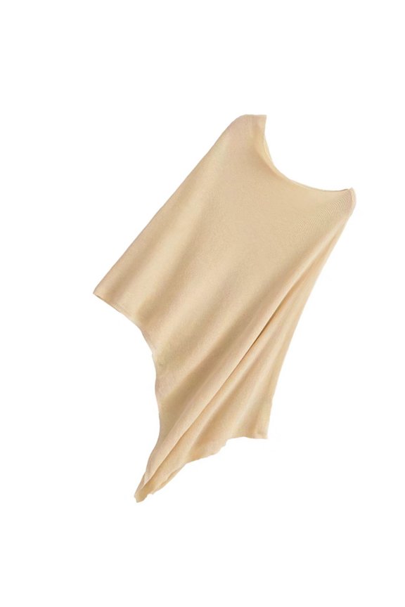 Breathable Lightweight Knitted Capelet Shawl For Spring Travel, Beach Outings, & Air Conditioning Cover-Up