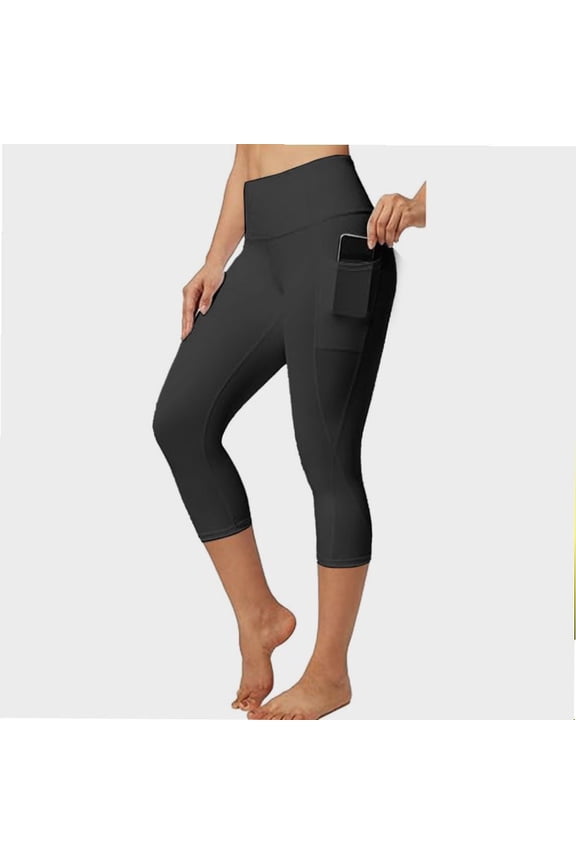 Breathable Lightweight Padded Sport Pants for Women with Pockets Abdominal Control Yoga Pants