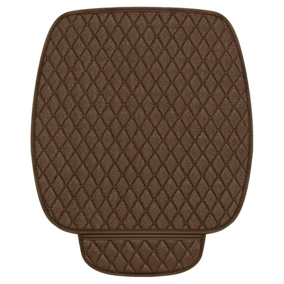 Breathable Linen Car Seat Cover Half Mat Non-Slip Storage Pocket Universal Vehicle Driver Cushion Auto Comfort Accessories