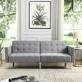 thumbnail image 1 of Breathable Linen Convertible Sofa Bed with Split-back / Suitable for Relaxing in Offices, 1 of 6