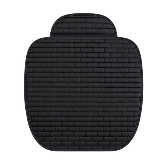 Breathable Linen Seat Cushion Classic Check Pattern Polyester Pad Universal Fit for Car Long Drives and Home Seating
