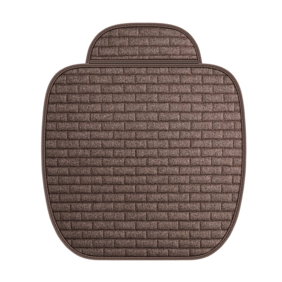 Breathable Linen Seat Cushion Classic Check Pattern Polyester Pad Universal Fit for Car Long Drives and Home Seating