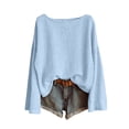 thumbnail image 1 of Breathable Linen Tops for Women Beach Vacation Flowy Summer Outfit, 1 of 6