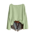 thumbnail image 1 of Breathable Linen Tops for Women Beach Vacation Flowy Summer Outfit, 1 of 6