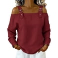 thumbnail image 1 of Breathable Linen Tops for Women Beach Vacation Flowy Summer Outfit, 1 of 4