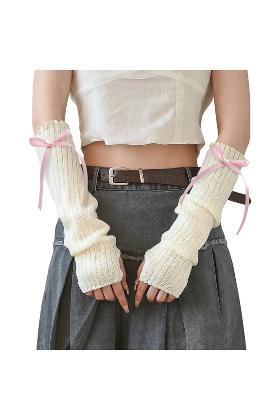Breathable Long Arm Gloves 2000s Trend Oversleeve Lightweight Knit For Casual Fashion Photo Props