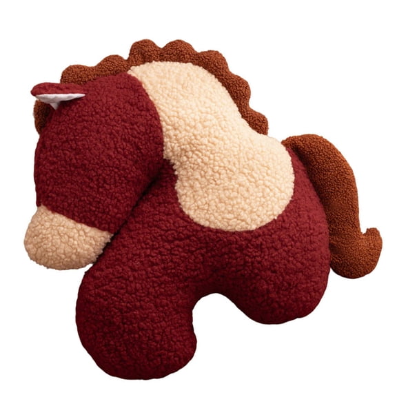 Breathable Lumbar Pillow Cartoon Ponies Shape Cushion Stuffed Doll For Children Travel Sofa Companion