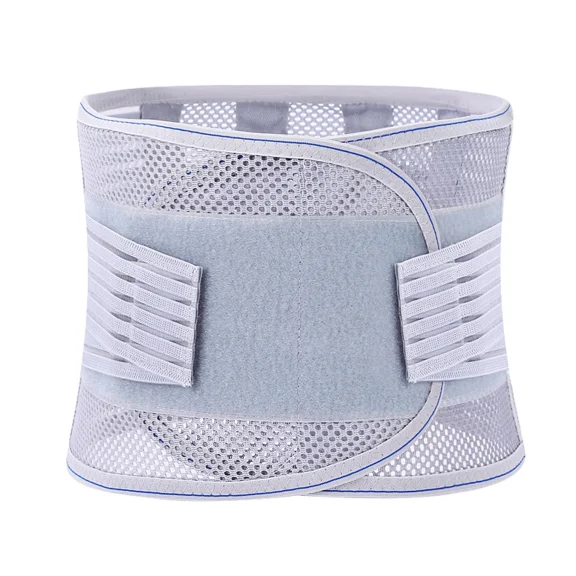 Breathable Lumbar Support Belt With 5 Reinforced Support Plates,Adjustable Back Brace Waist Trainer For HerniatedDisc Protection