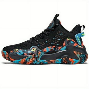 Breathable Men's Basketball Shoes with Non-Slip Soles and Shock Absorption - Perfect for Training, Running, and Walking