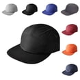 thumbnail image 1 of Breathable Mesh 5 Panel Short Brim Hat for Men Women Outdoor Quick Drying Versatile Sports Hiking Running Lightweight Adjustable Low Profile Baseball Cap, #02 Black, One Size, 1 of 3