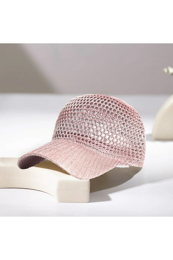 Breathable Mesh Baseball Cap Men Women Adjustable Sun Hat Lightweight Outdoor Summer Cap with Ventilation Holes