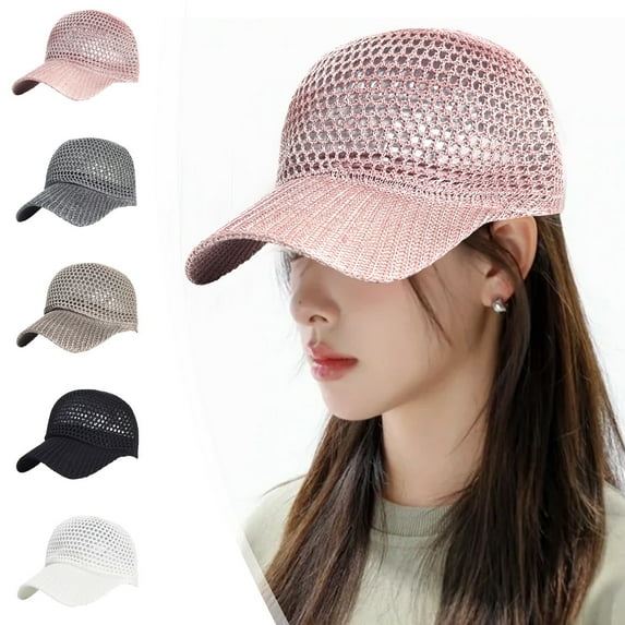 Breathable Mesh Baseball Cap Sun Hat for Men and Women, Adjustable Polyester Outdoor UV Shade Hat for Travel and Sports