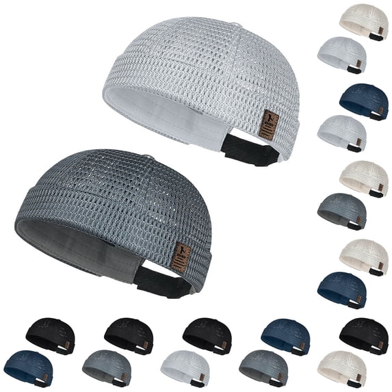 Breathable Mesh Brimless Cap for Men Lightweight Summer Outdoor Hat