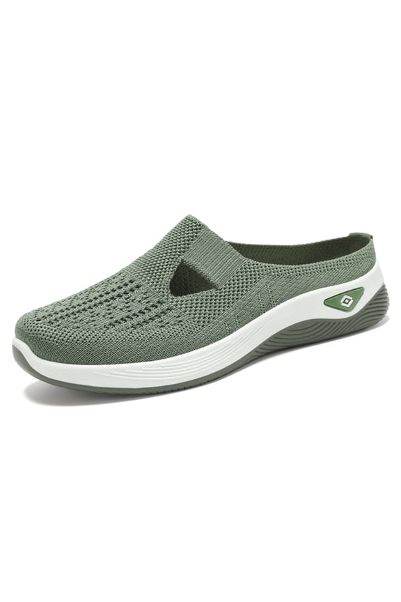 Breathable Mesh Clog Mules for Women – Soft Closed-Toe Slip-On Casual Shoes with Lightweight Comfort Sole