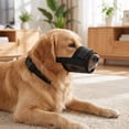 thumbnail image 1 of Breathable Mesh Dog Muzzle Adjustable Anti Bite Barking Licking Drinkable Mouth Cover for Small Medium Large Dogs Training Walking(L), 1 of 9