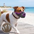 thumbnail image 1 of Breathable Mesh Dog Muzzle for Small Dogs, Anti Bite Bark Scavenge Licking Pet Mouth Guard, Soft Airy Comfortable Muzzle for Grooming Walks, Purple, 1 of 5