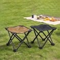 thumbnail image 1 of Breathable Mesh Fabric Folding Stool, Quick-Drying Portable Compact Seat for Outdoor Fishing, Camping, Travel & Queueing, Lightweight Sturdy Stool with Anti-Slip Base for Outdoor Activities, Brown, 1 of 6
