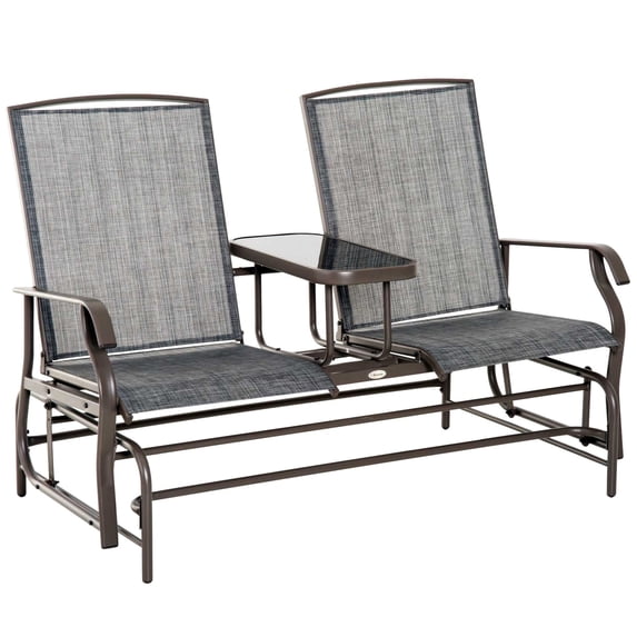 Breathable Mesh Glider Bench - Enjoy Rocking on the Porch and Front Yard