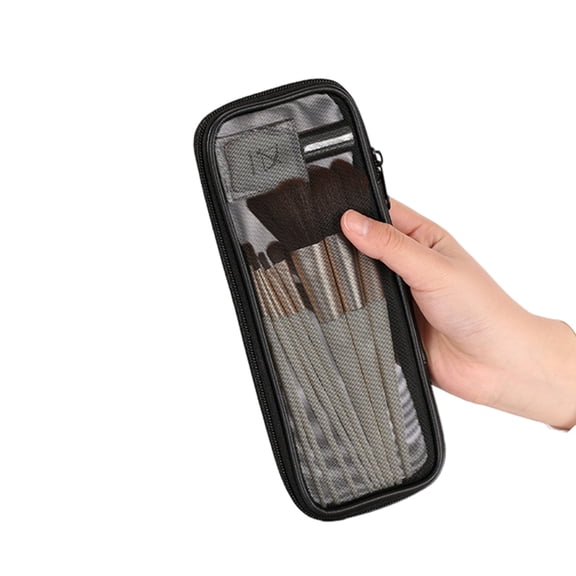 Breathable Mesh Makeup Brush Travel Case Compact Cosmetic Toiletry Bag for Beauty Tools