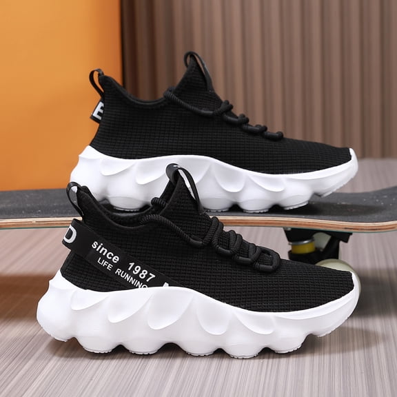 Breathable Mesh Men Running Shoes, Summer Ultra Light Athletic Sneakers, Anti-slip Wear Resistant, Cushioned support for road jogging, workout training and everyday outdoor sports