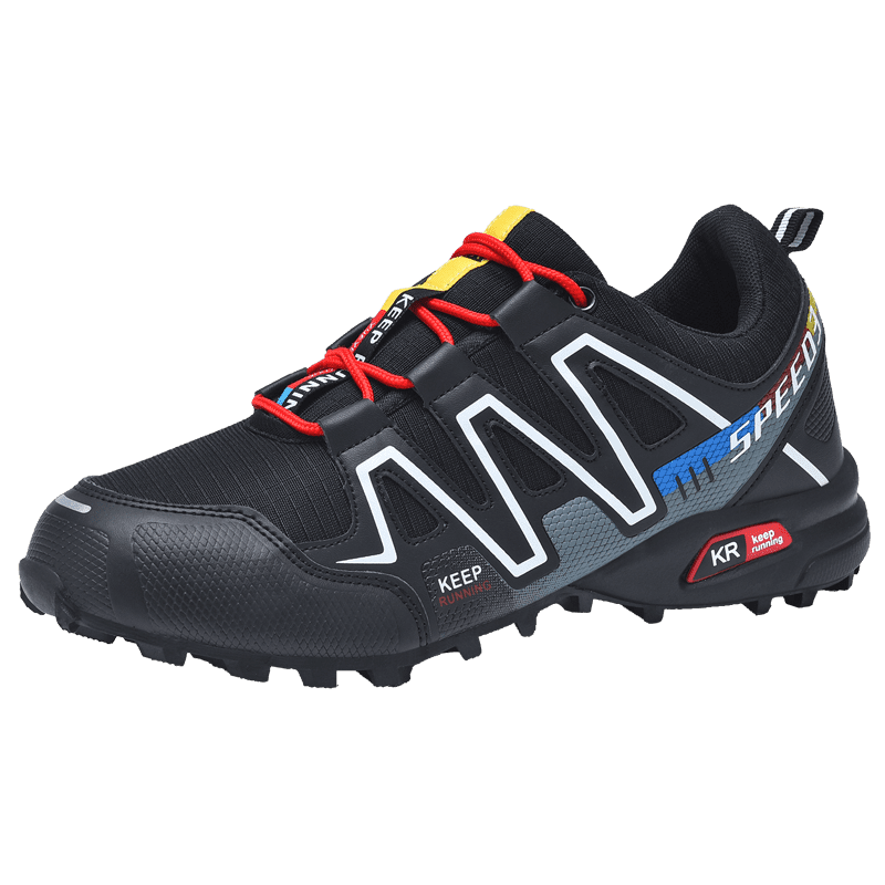 Breathable Mesh Men’s Summer Hiking Shoes Comfort Cushioning Non Slip Sole Outdoor Mountain Sneakers Wear Resistant Durable Footwear for Camping Trail Walking Adventure