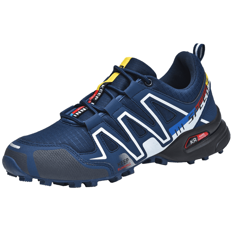 Breathable Mesh Men’s Summer Hiking Shoes Comfort Cushioning Non Slip Sole Outdoor Mountain Sneakers Wear Resistant Durable Footwear for Camping Trail Walking Adventure
