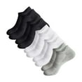 thumbnail image 1 of Breathable Mesh No-Show Socks 5-Pack - Anti-Slip Liner Socks for Sneakers & Casual Shoes (Odor Control) Under 5$, Hontri 5 Pairs of Mesh Socks Thin Sweat Men's Socks , Dark Gray, M, 1 of 5