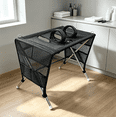 thumbnail image 1 of Breathable Mesh Pet Grooming Hammock, Detachable Stainless‑Steel Stand Work Table for Small‑Pet Trimming Care [Black], 1 of 5