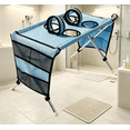 thumbnail image 1 of Breathable Mesh Pet Grooming Hammock, Detachable Stainless‑Steel Stand Work Table for Small‑Pet Trimming Care [Blue], 1 of 4
