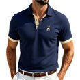 thumbnail image 1 of Breathable Mesh Polo Shirts for Men Short Sleeve Casual Loose Fit Knit Golf Top Summer Lightweight Out Sport Tee Mens Yellow XL, 1 of 6