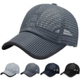thumbnail image 1 of Breathable Mesh Running Baseball Cap for Men Women Full Ventilation Summer Hat, 1 of 8