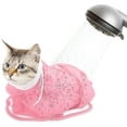 thumbnail image 1 of Breathable Mesh Shower Bag - Anti Scratch Adjustable Grooming for Nail Trimming, Bathing - Polyester Soft Cat Washing, 1 of 7