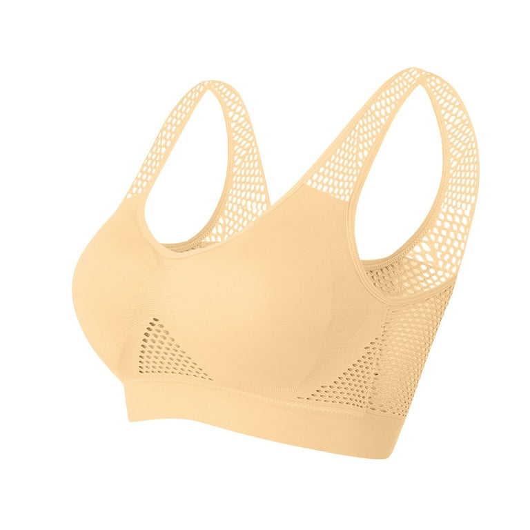 Breathable mesh sports bra sales
