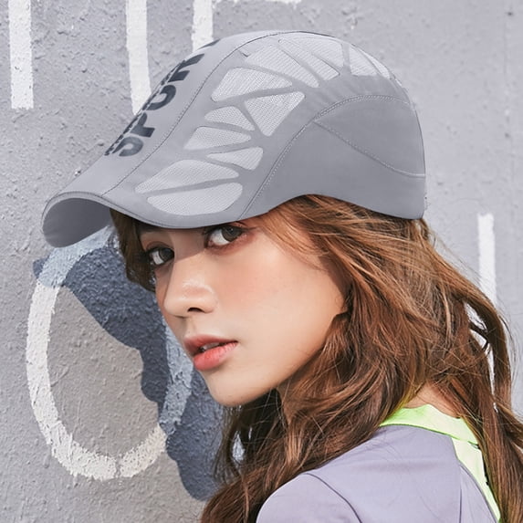 Breathable Mesh Sports Cap - Adjustable Low-Profile Design, Quick-Dry Fabric, Washable, Ideal for Running and Outdoor Activities, 55-60CM Size C