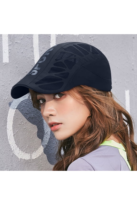 Breathable Mesh Sports Cap,Quick Dry Adjustable Baseball Hat Lightweight Running Cycling Gym Outdoor Cap