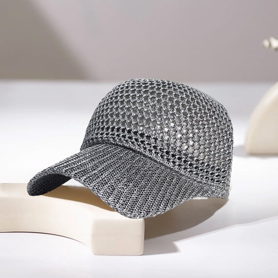 Breathable Mesh Sun Hat Baseball Cap Polyester Adjustable 56-58cm • Outdoor UV Protection Visor • Lightweight Unisex Casual Sports Travel Hat