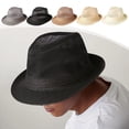 thumbnail image 1 of Breathable Mesh Sun Hat,Breathable Sun Hat,Mesh Fabric Fedora Hat Encrypted Grass Cloth Cap Lightweight Non-Stuffy Headwear for Summer Outdoor Walking Travel and Sports(Beige), 1 of 7