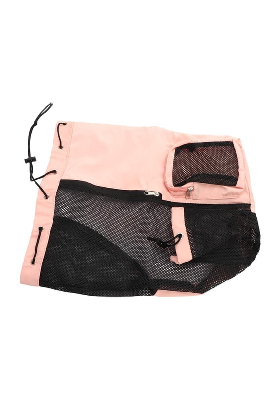 Breathable Mesh Swim Backpack, Lightweight Gym Beach Bag Adjustable Shoulder Strap Mesh Backpack with PVC Base for Swimming Sports Travel