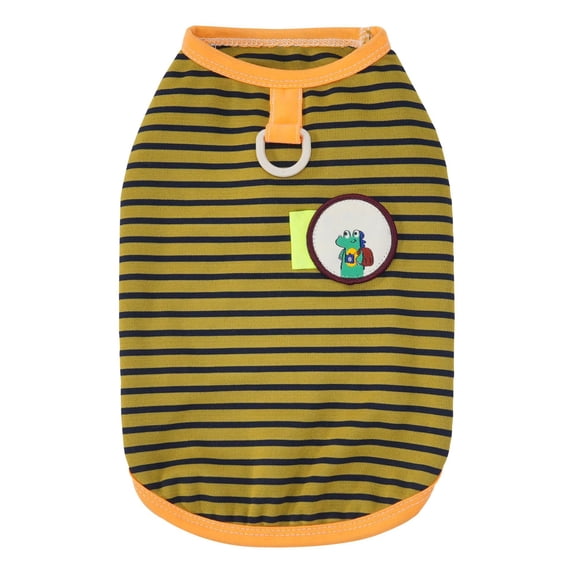 Breathable Mesh T-Shirt for Small Dogs Summer Doggie Cool Vest Soft Lightweight Puppy Tee Shirts Sleeveless Pet Tank Top Sweatshirts Cozy Chihuahua Clothes Cat Apparel D-Ring(S,Yellow)